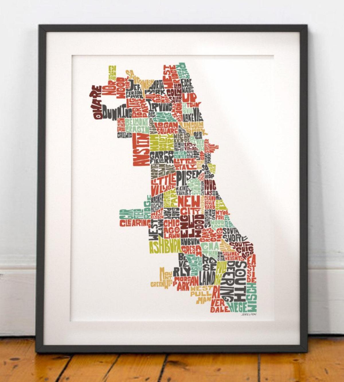 Chicago mapa de arte