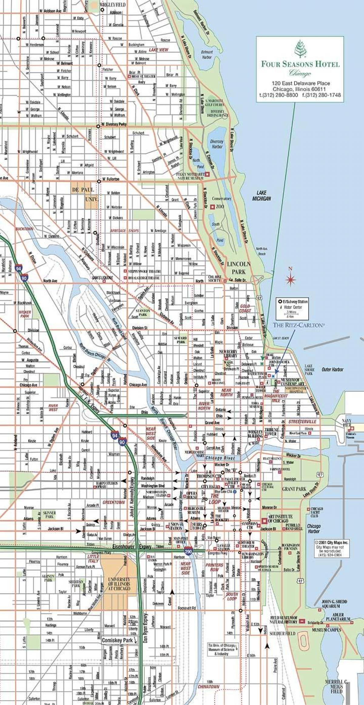 mapa de ruas de Chicago