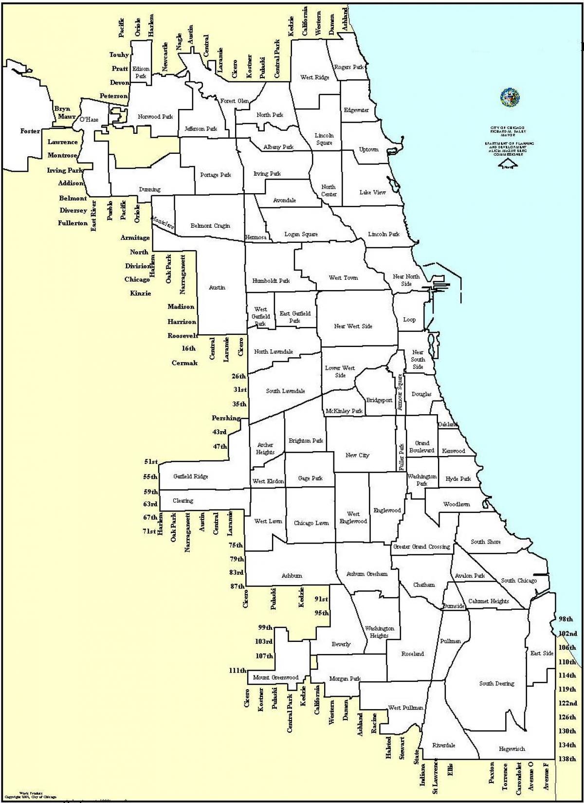 mapa de zoneamento de Chicago