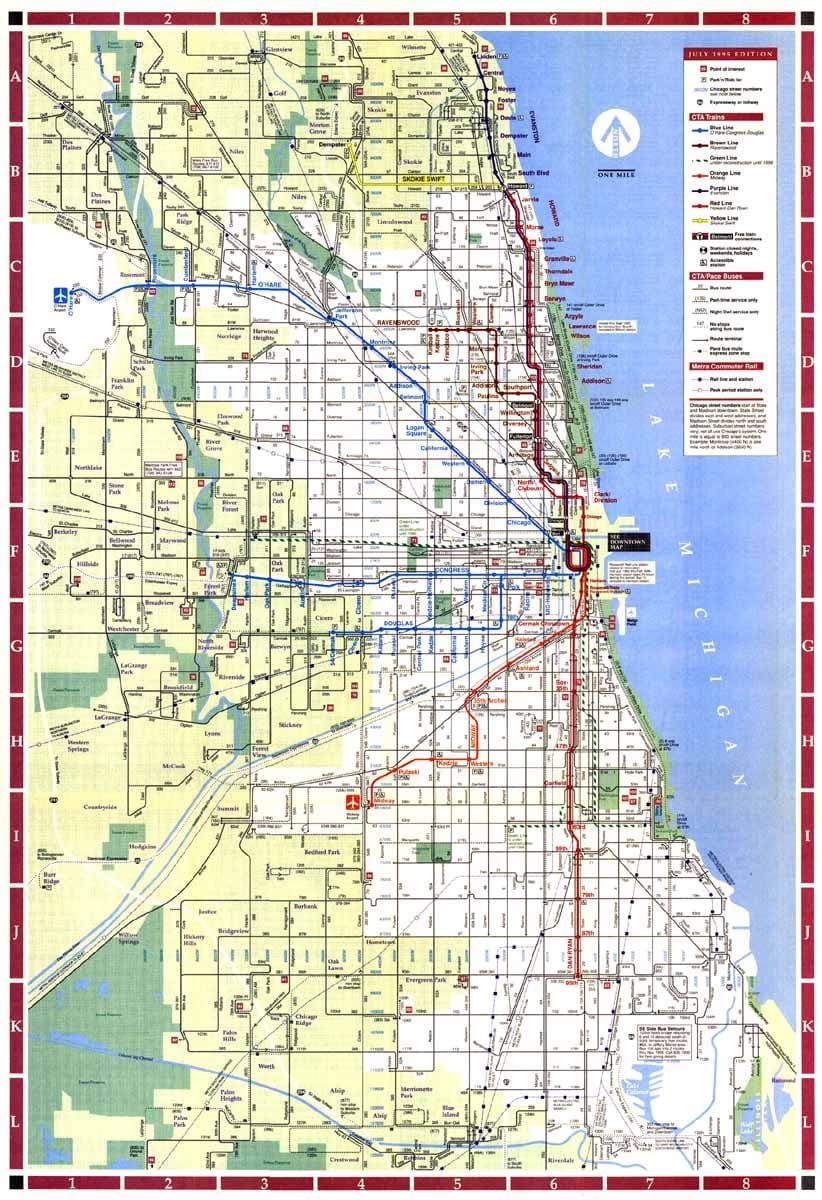 cidade de Chicago mapa