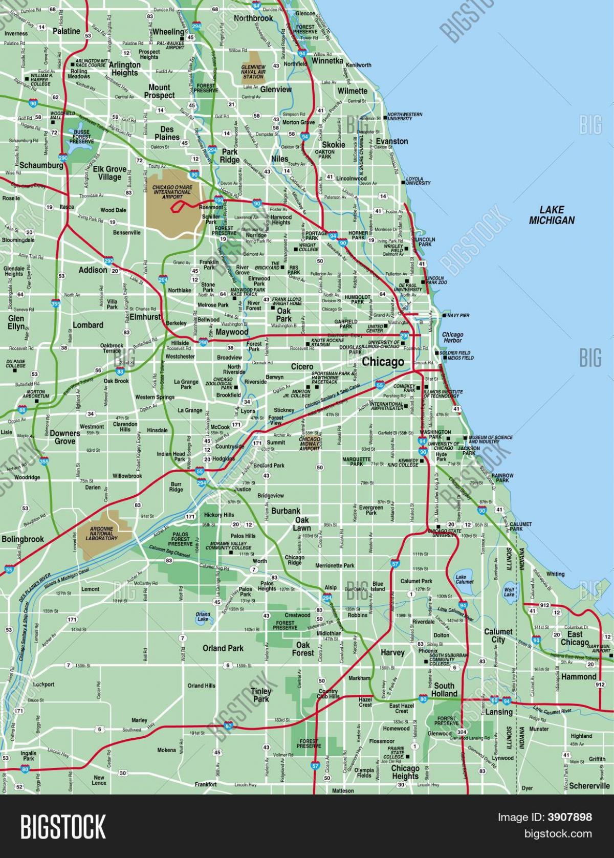 mapa de Chicago