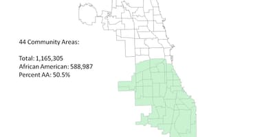 Lado sul de Chicago mapa