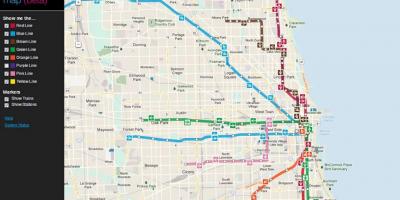 Chicago cta trem mapa