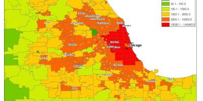 Demográfica mapa de Chicago