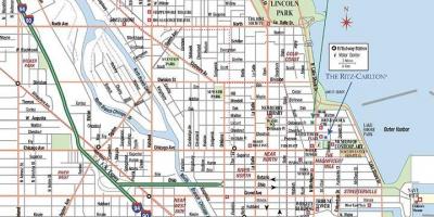Mapa de ruas de Chicago