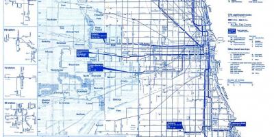 Chicago sistema de ônibus mapa