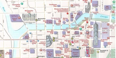 Mapa turístico de Chicago