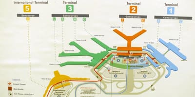 Mapa de O'Hare terminais