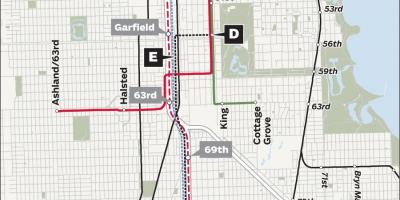 Redline mapa de Chicago