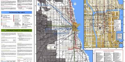 Rotas de ônibus mapa de Chicago