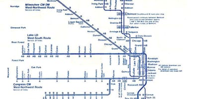 Mapa da linha azul Chicago