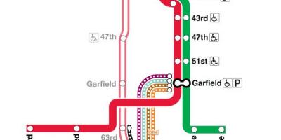 Mapa da linha vermelha Chicago