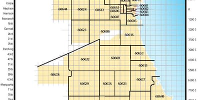 Chicago código de área do mapa