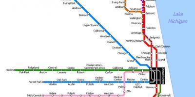Mapa do metrô de Chicago
