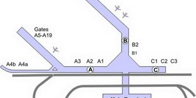 Mdw mapa do aeroporto
